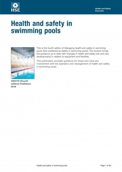 Health and Safety Executive Guidance - Managing Health and Safety In Swimming Pools (HSG 179)