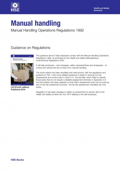 L23 Manual Handling Regulations
