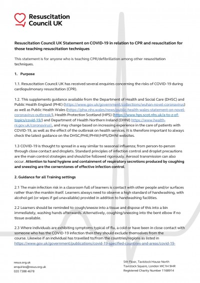P & P Associates CPR Training Statement on COVID-19